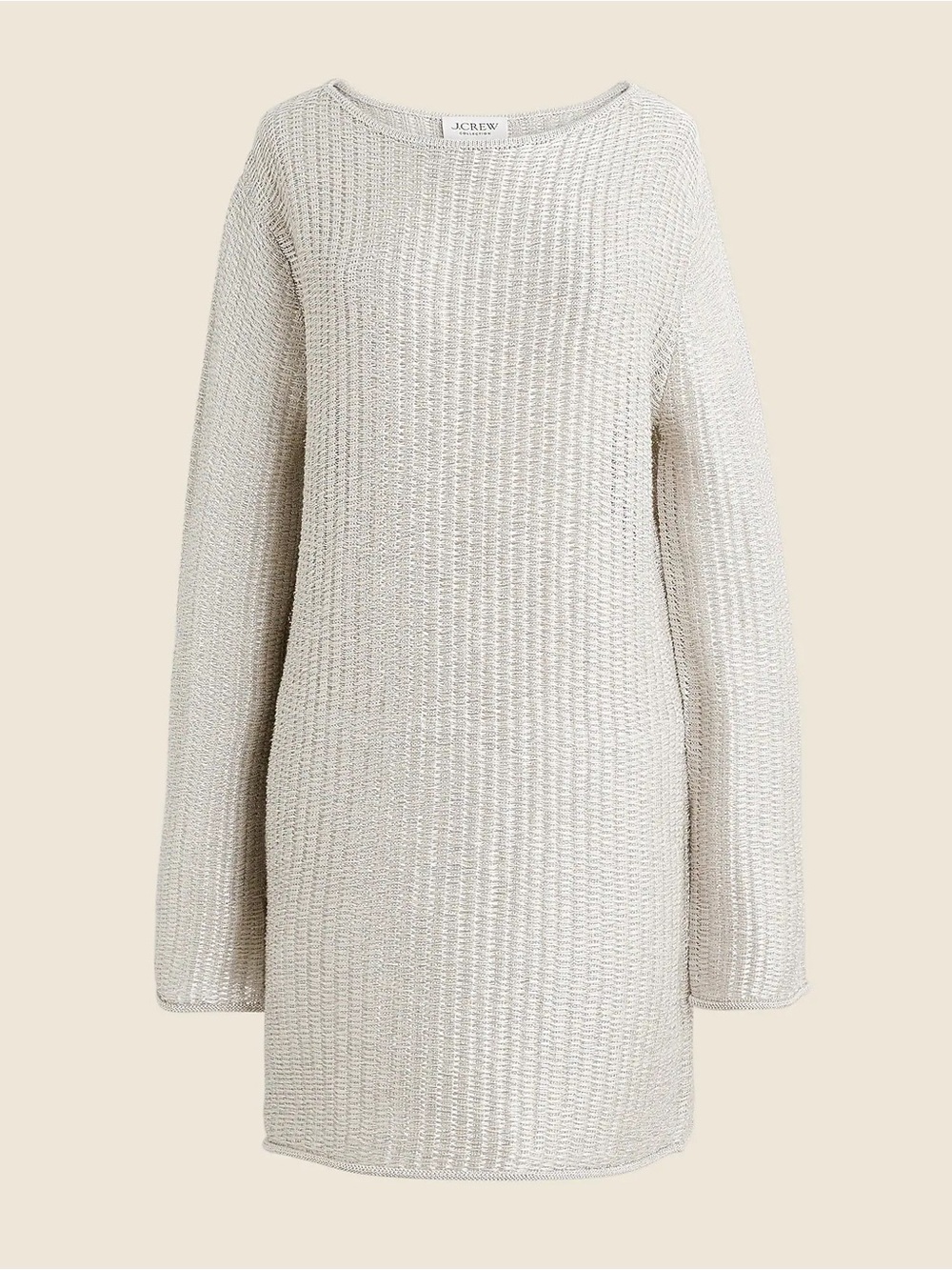 J. Crew Collection metallic open-weave sweater-dress
